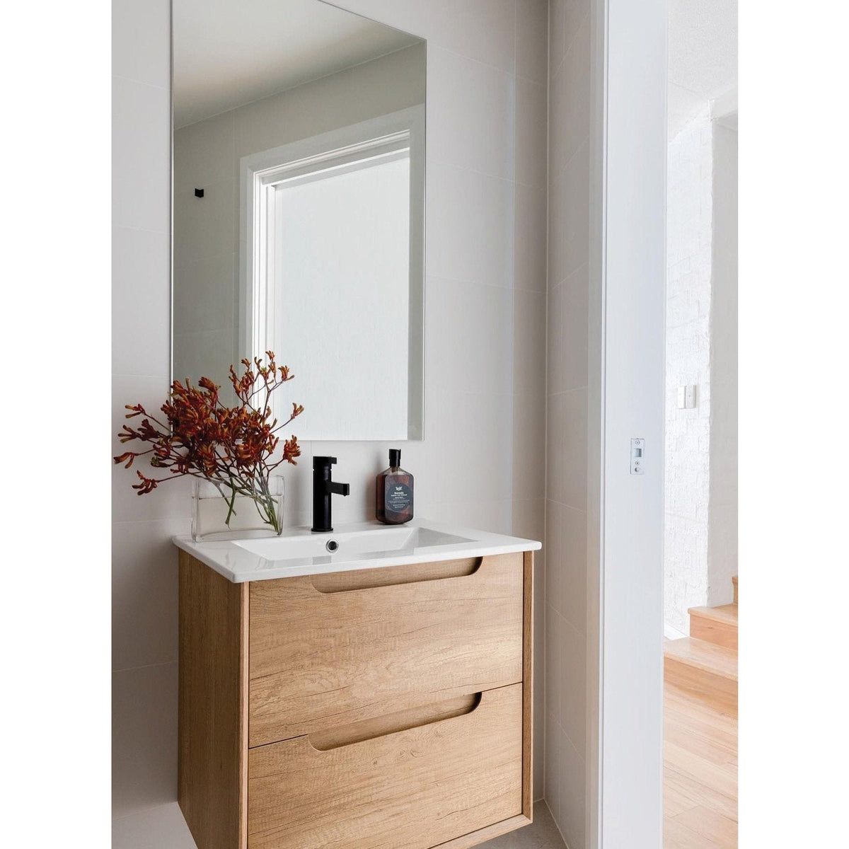 OTTI BYRON NATURAL OAK 600MM FLOOR STANDING VANITY