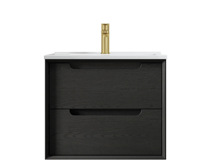 OTTI BYRON BLACK OAK 600MM FLOOR STANDING VANITY