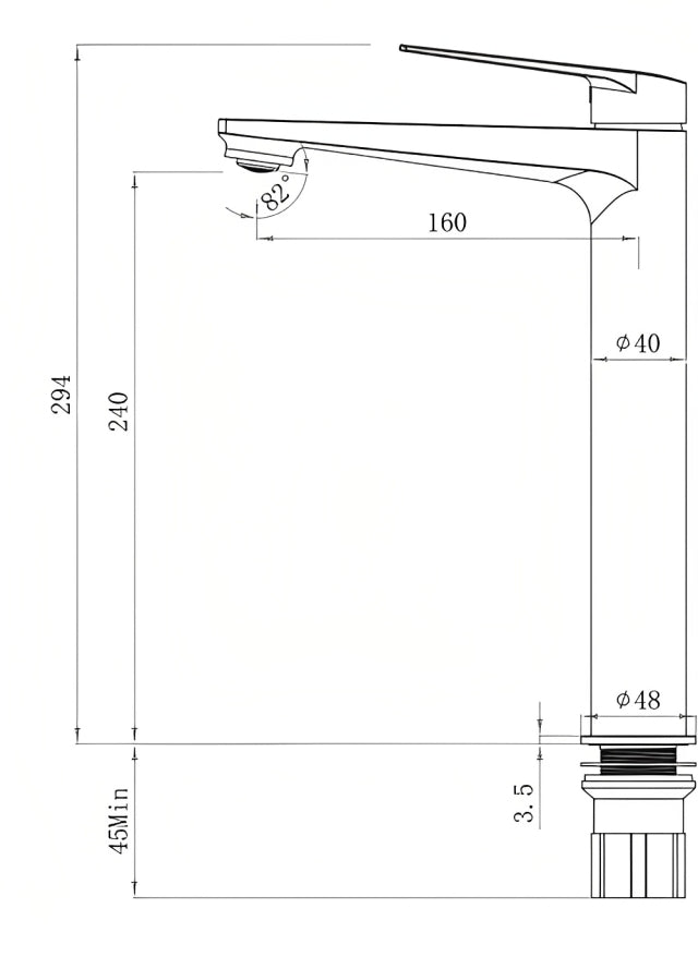 INSPIRE ZEVIO TALL BASIN MIXER BRUSHED NICKEL