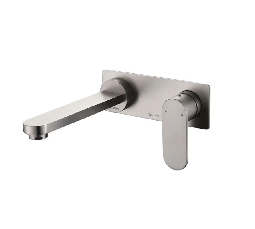 INSPIRE VETTO WALL BASIN MIXER BRUSHED NICKEL