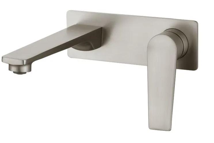 INSPIRE ZEVIO WALL BASIN MIXER BRUSHED GOLD