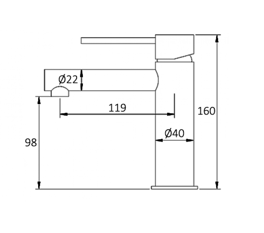 INSPIRE ROUL BASIN MIXER CHROME