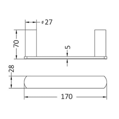 INSPIRE VETTO PAPER HOLDER GUN METAL