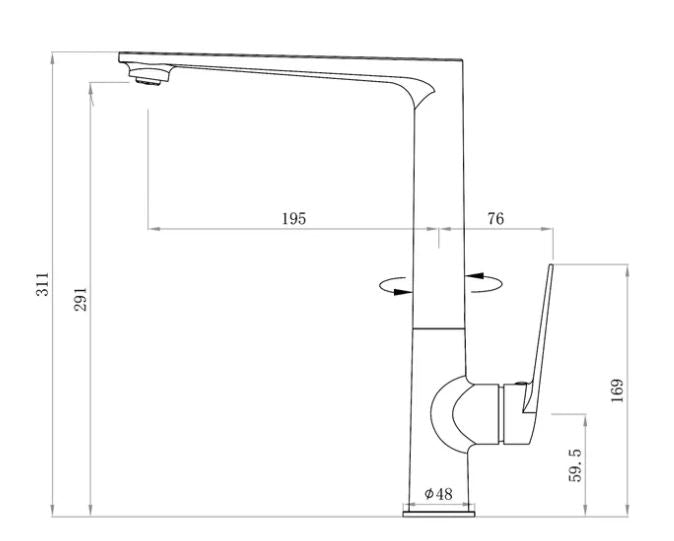 INSPIRE ZEVIO SINK MIXER CHROME