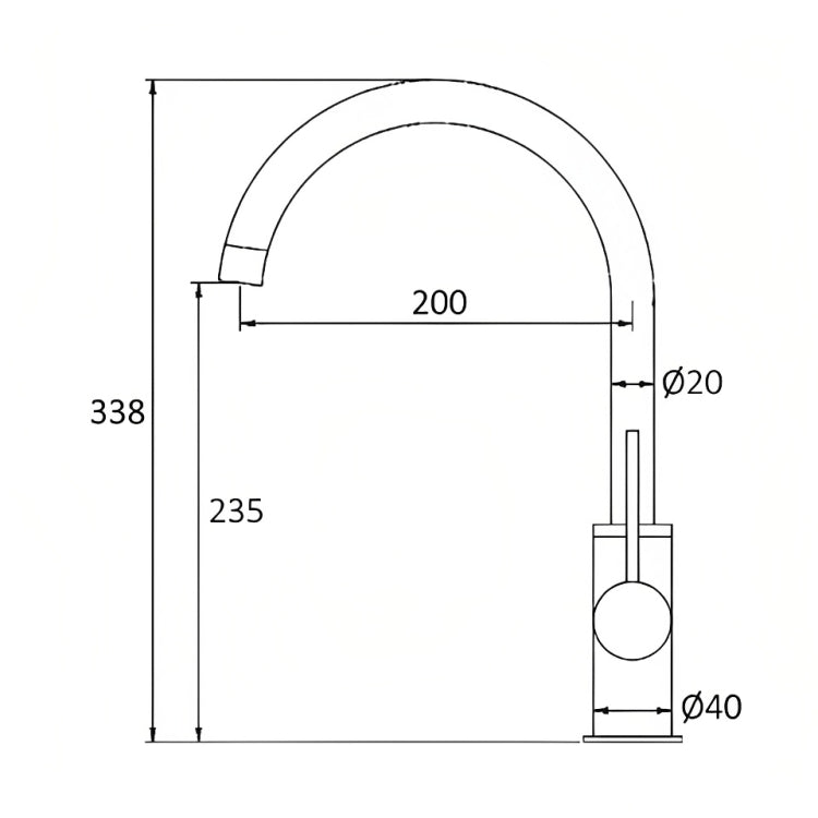 INSPIRE ROUL SINK MIXER GUN METAL