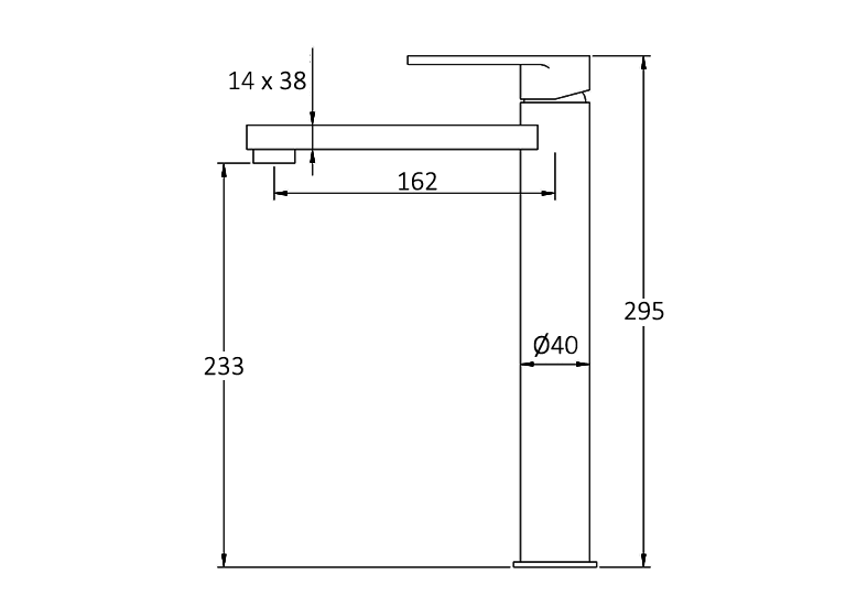 INSPIRE VETTO TALL BASIN MIXER CHROME