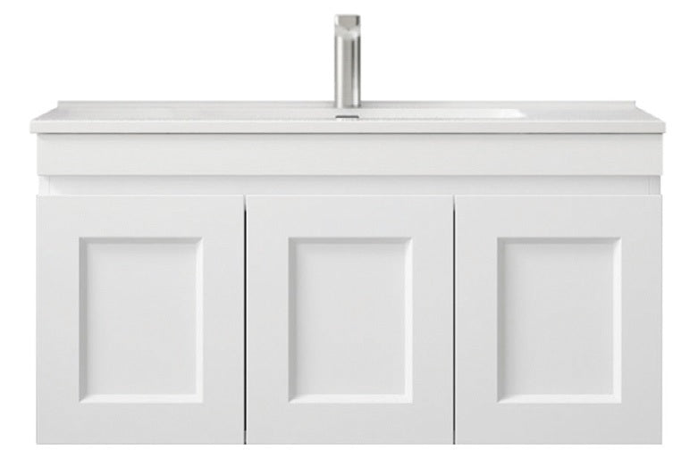 OTTI HAMPTON MARK II MATTE WHITE 900MM WALL HUNG VANITY