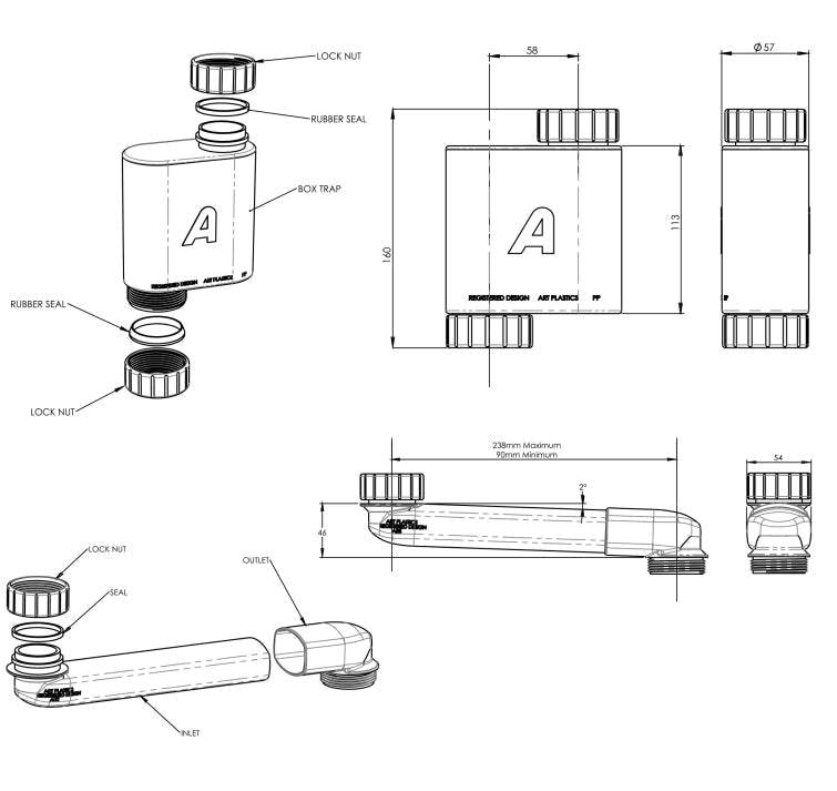 OTTI BOX TRAP &amp; SPACE SAVER KIT 40MM