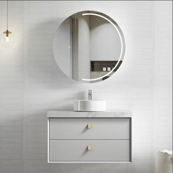 OTTI BOSTON LIGHT GREY 900MM WALL HUNG VANITY