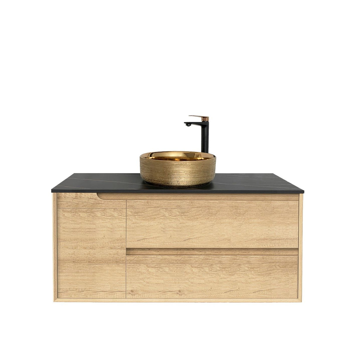 OTTI BYRON NATURAL OAK 1200MM SINGLE BOWL WALL HUNG VANITY