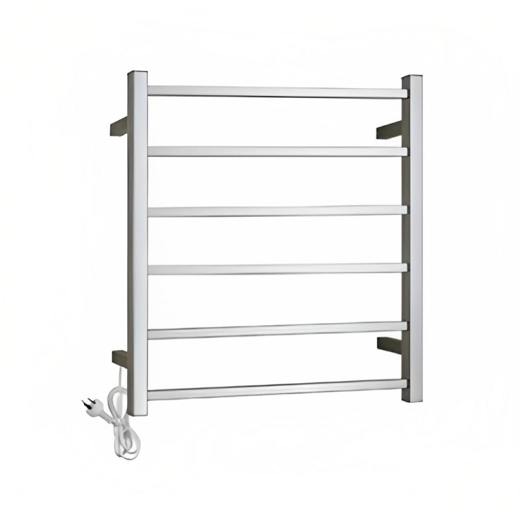 INSPIRE HEATED TOWEL RAIL 6 BARS SQUARE CHROME