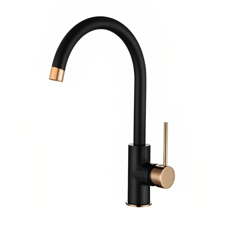 INSPIRE ROUL SINK MIXER MATTE BLACK AND ROSE GOLD