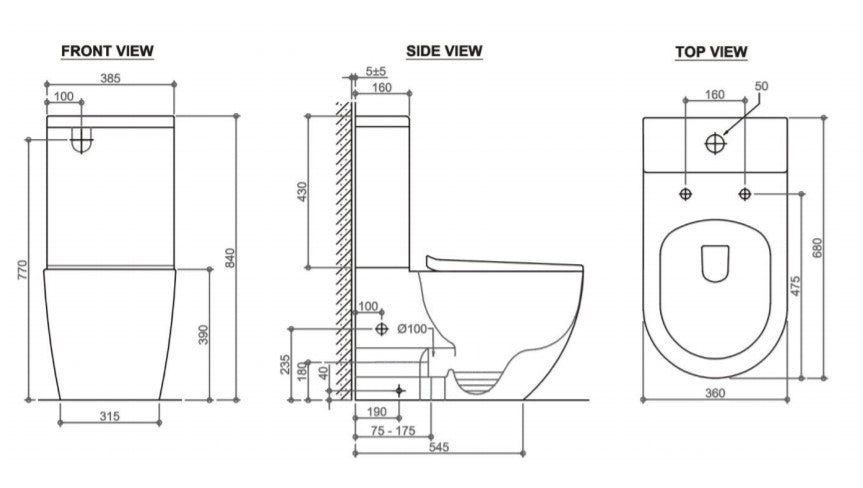 INSPIRE VOGHERA IVTSPK-VA TORNADO-X TOILET GLOSS WHITE