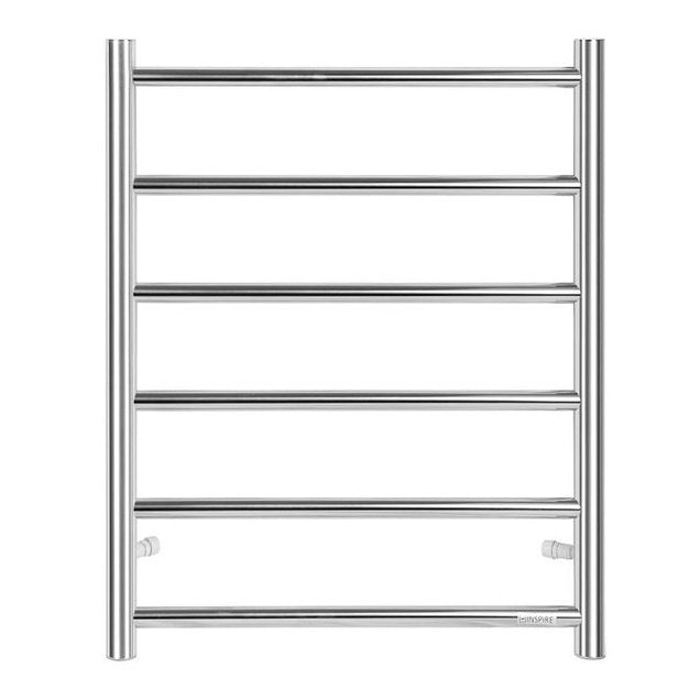 INSPIRE HEATED TOWEL RAIL 6 BAR ROUND BRUSHED GOLD