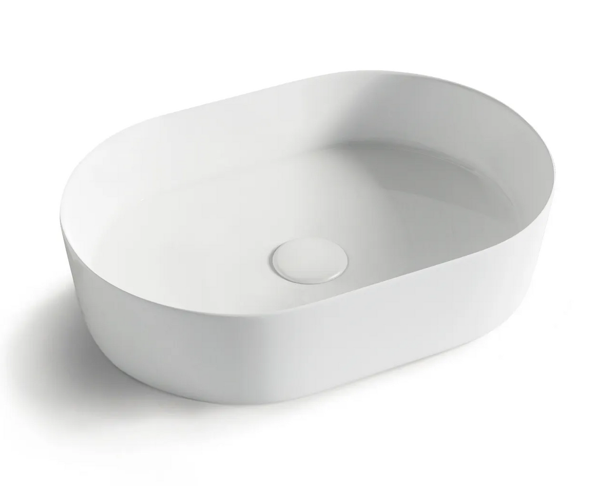 OTTI QUAY OVAL BASIN GLOSS WHITE 500MM