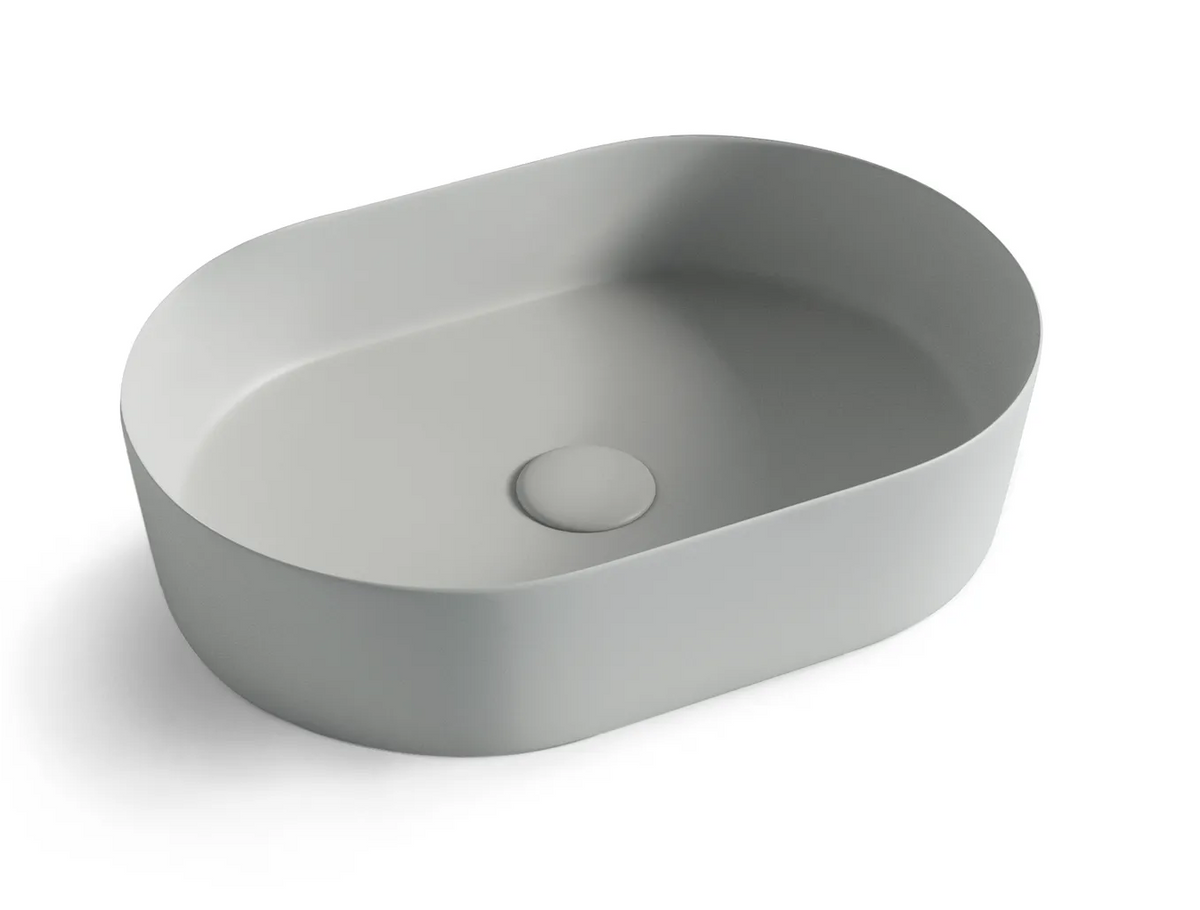 OTTI QUAY OVAL BASIN MATTE GREY 500MM