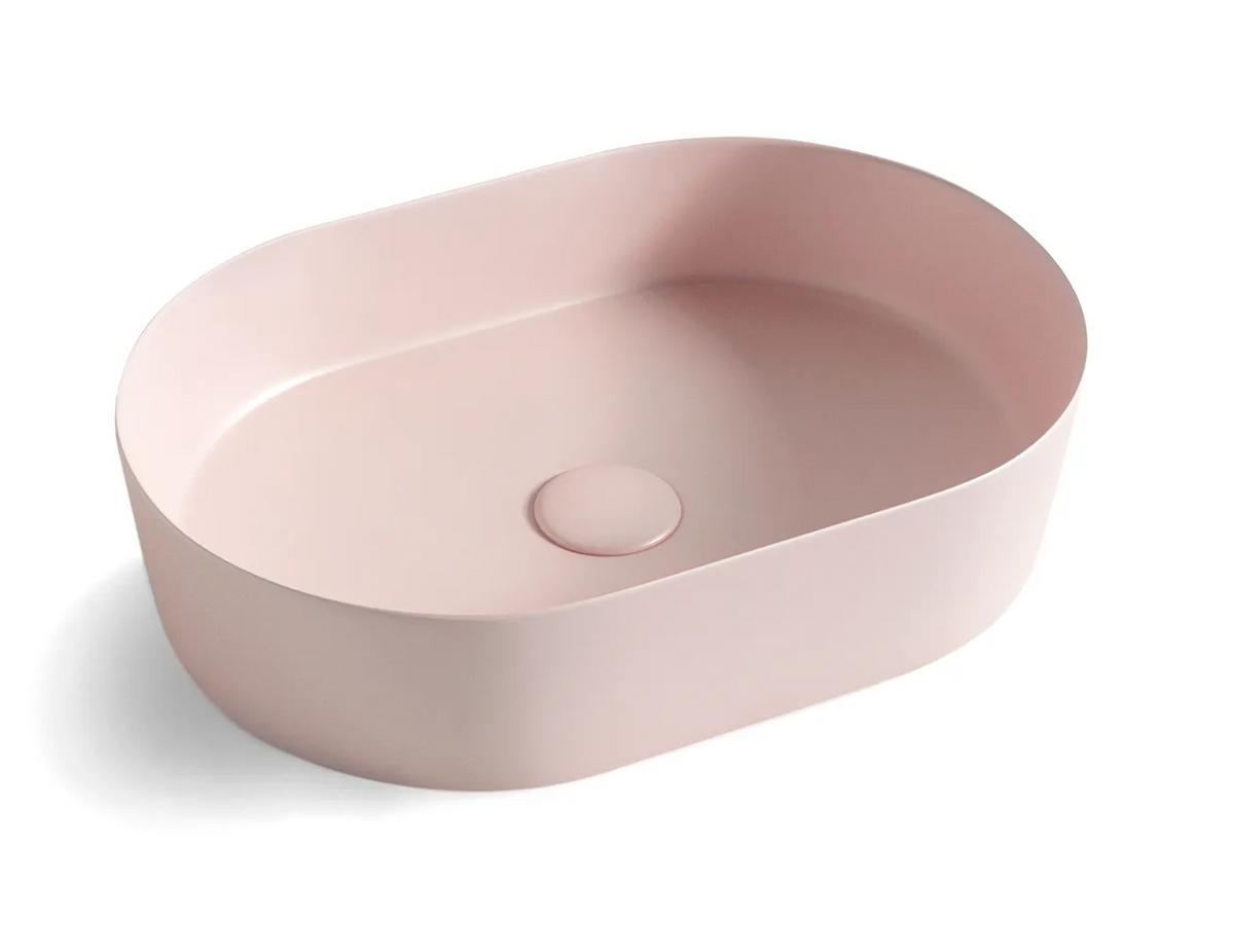 OTTI QUAY OVAL BASIN MATTE PINK 500MM