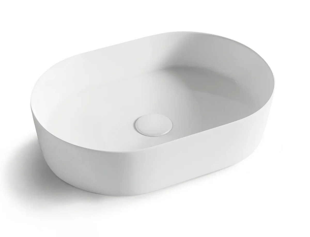 OTTI QUAY OVAL BASIN GLOSS WHITE 500MM