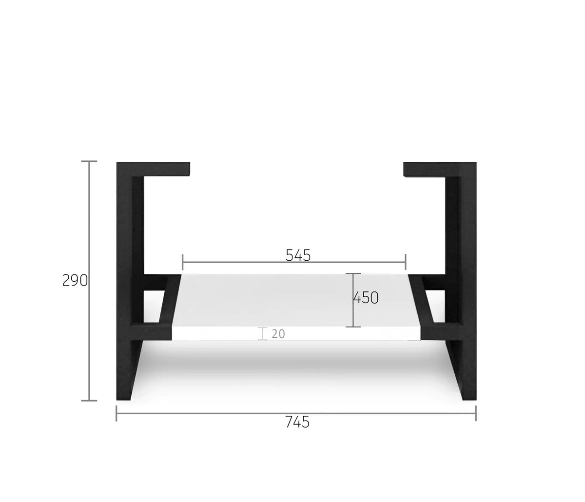 OTTI BOSTON MATTE WHITE 750MM FLOOR STANDING VANITY