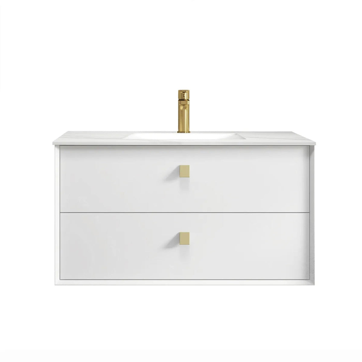 OTTI BOSTON MATTE WHITE 900MM FLOOR STANDING VANITY