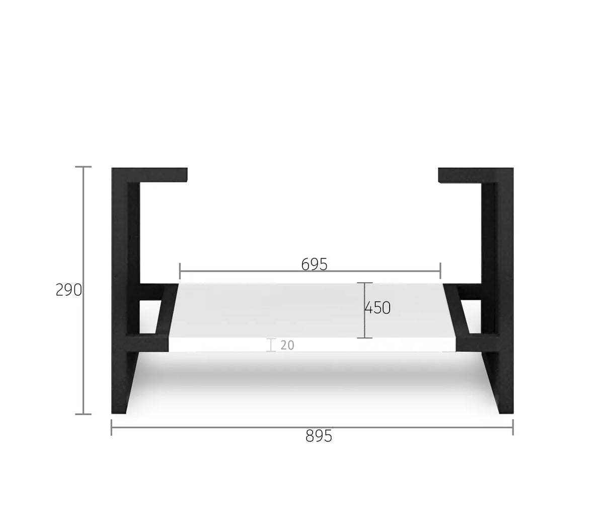 OTTI BOSTON MATTE WHITE 900MM FLOOR STANDING VANITY