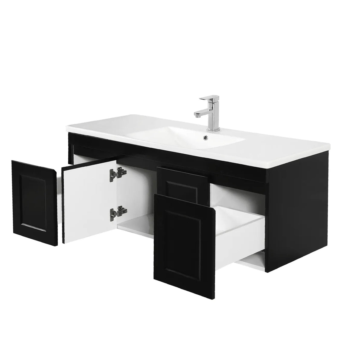 OTTI HAMPTON MARK II MATTE BLACK 1200MM WALL HUNG VANITY