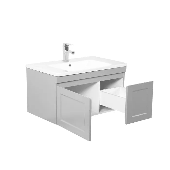 OTTI HAMPTON MARK II MATTE GREY 750MM WALL HUNG VANITY