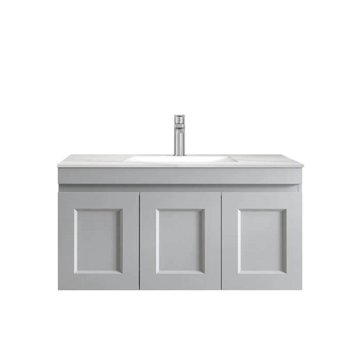 OTTI HAMPTON MARK II MATTE GREY 900MM WALL HUNG VANITY