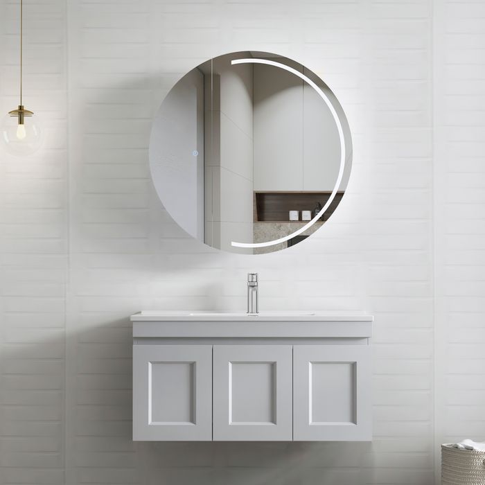 OTTI HAMPTON MARK II MATTE GREY 900MM WALL HUNG VANITY