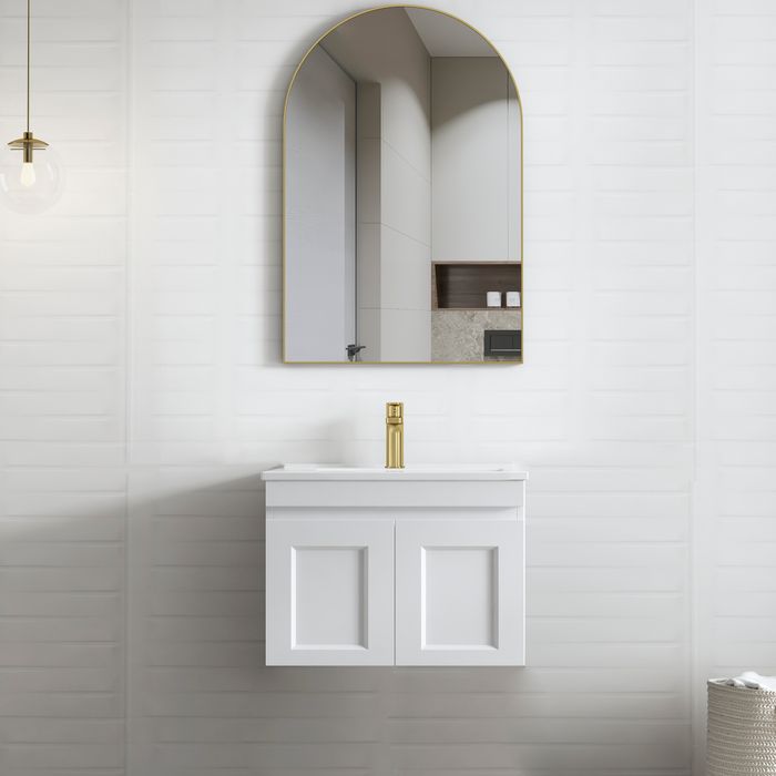 OTTI HAMPTON MARK II MATTE WHITE 600MM WALL HUNG VANITY