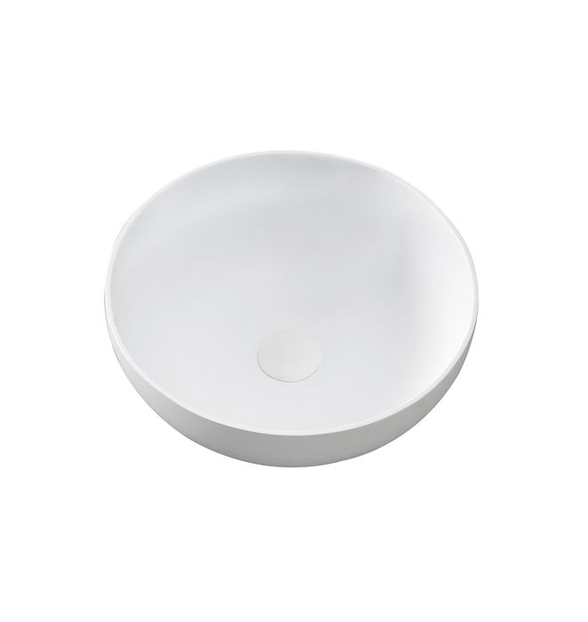 OTTI LONDON SOLID SURFACE BASIN MATTE WHITE 390MM