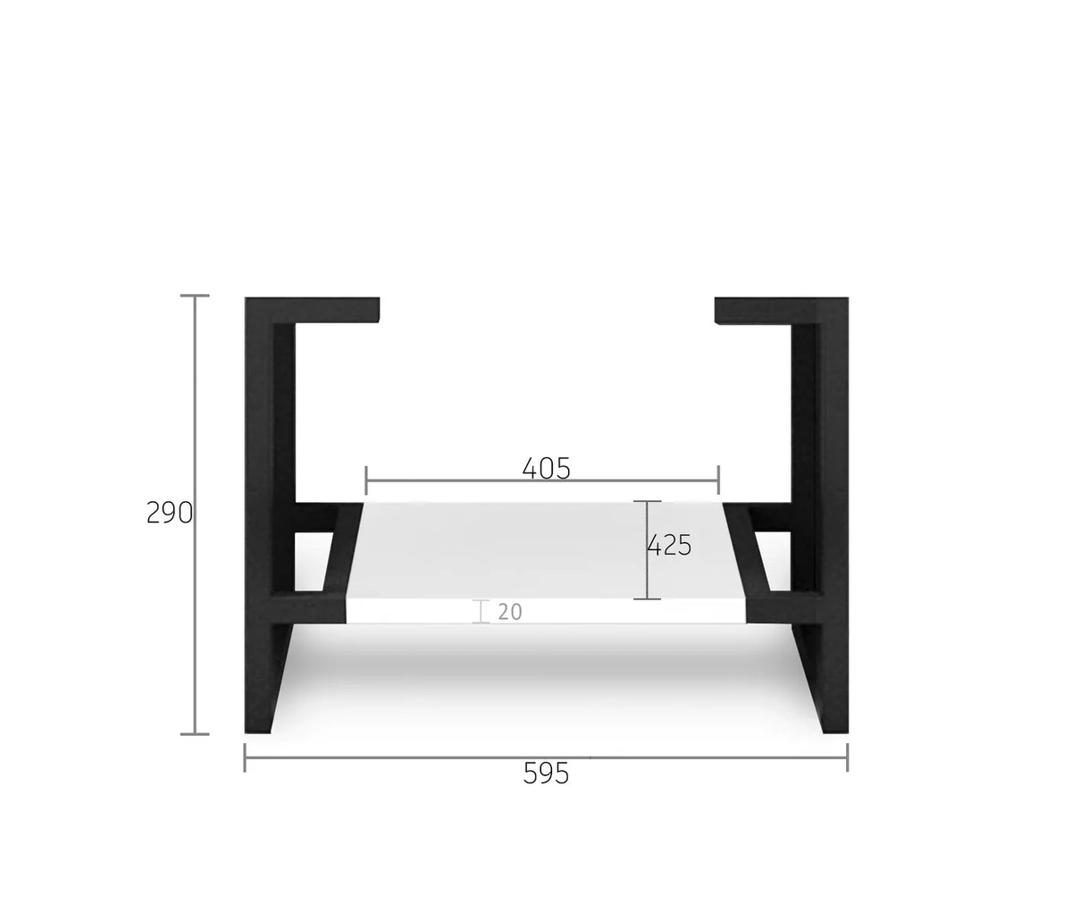 OTTI NOOSA MATTE WHITE 600MM FLOOR STANDING VANITY