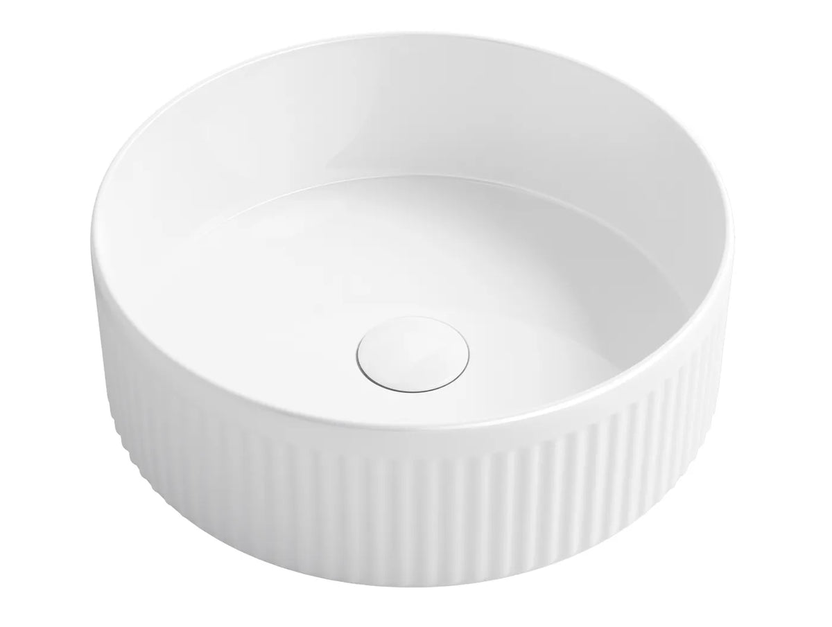 OTTI OXFORD ROUND GLOSS WHITE BASIN 395MM