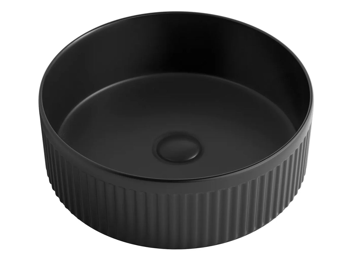 OTTI OXFORD ROUND MATTE BLACK BASIN 395MM