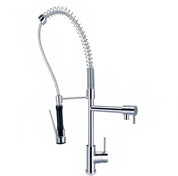 INSPIRE GOOSENECK PULL OUT KITCHEN MIXER CHROME