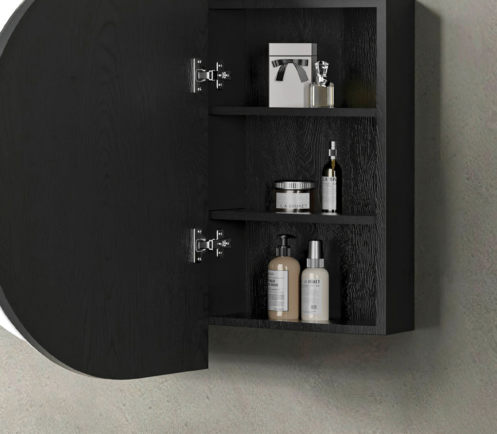 OTTI BONDI SHAVING CABINET BLACK OAK 900MM