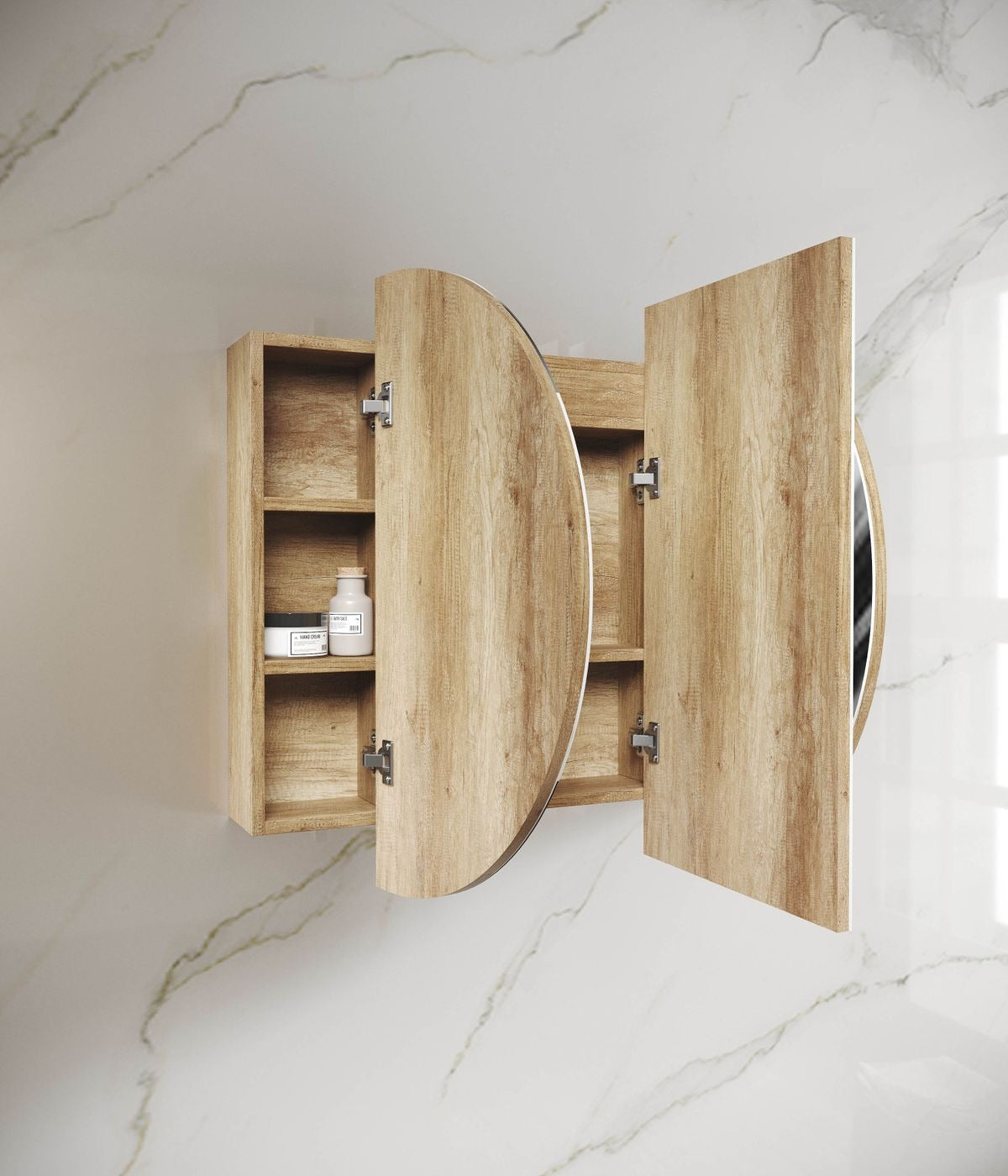 OTTI BONDI NATURAL OAK LED SHAVING CABINET 1200MM