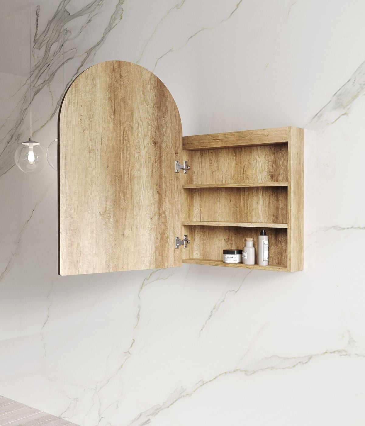 OTTI ARCHIE NATURAL OAK LED SHAVING CABINET 900MM