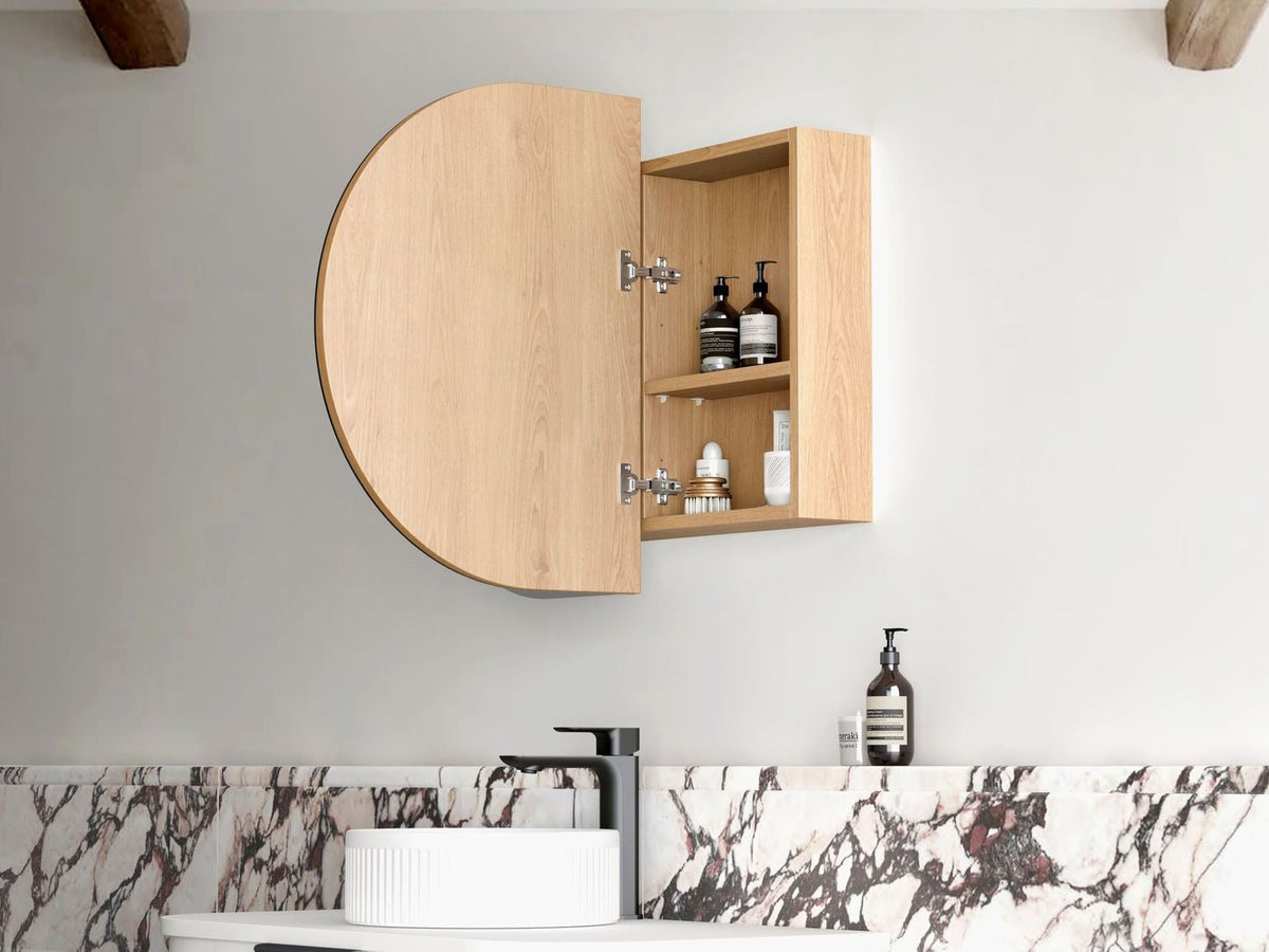 OTTI BONDI NATURAL OAK LED SHAVING CABINET 900MM