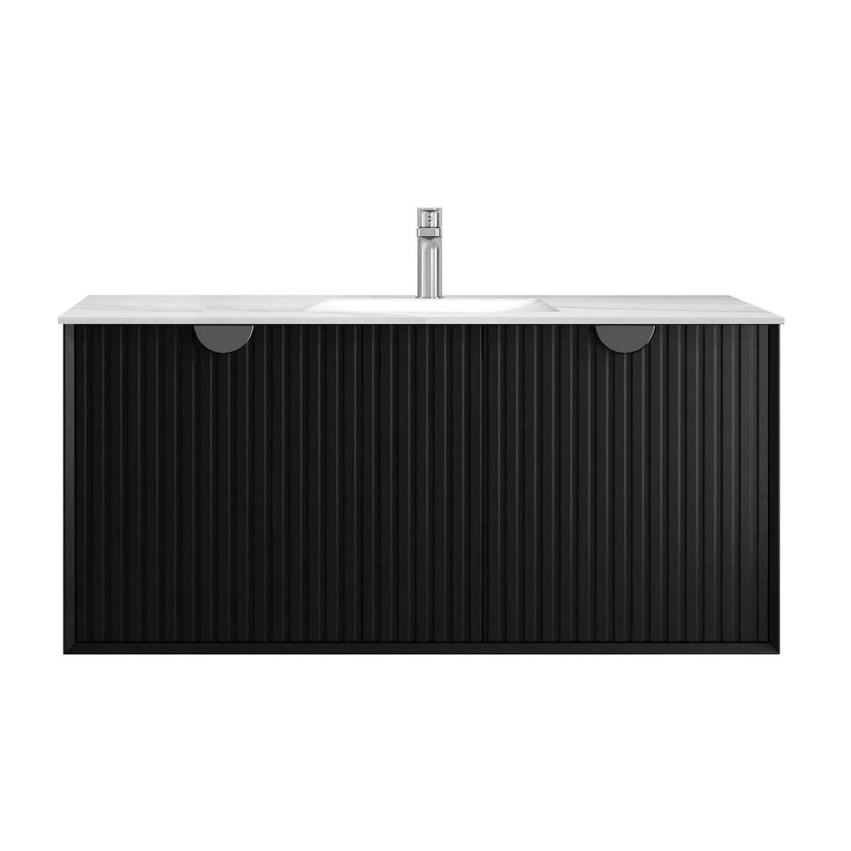 OTTI MARLO MATTE BLACK 1200MM WALL HUNG VANITY