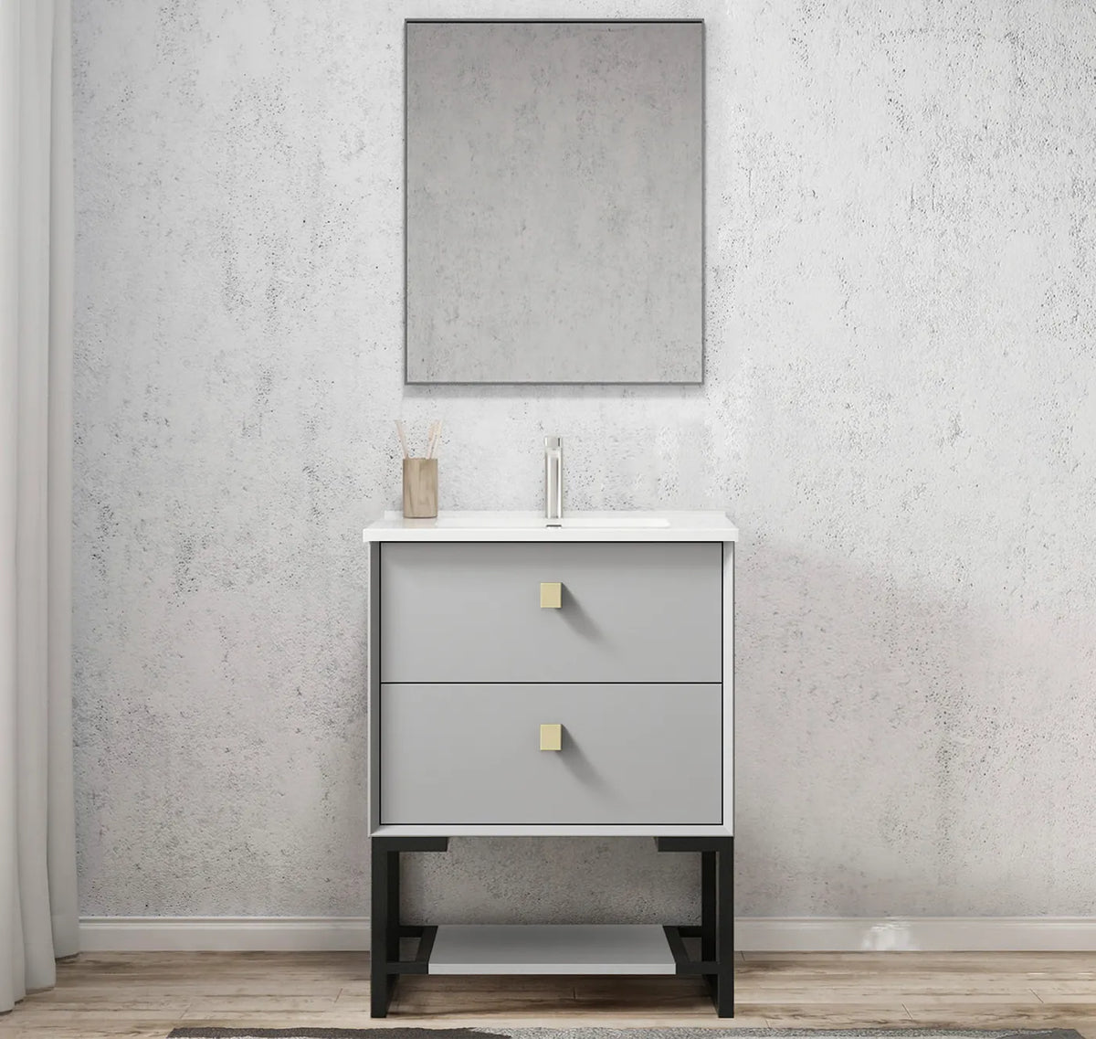 OTTI BOSTON LIGHT GREY 600MM FLOOR STANDING VANITY